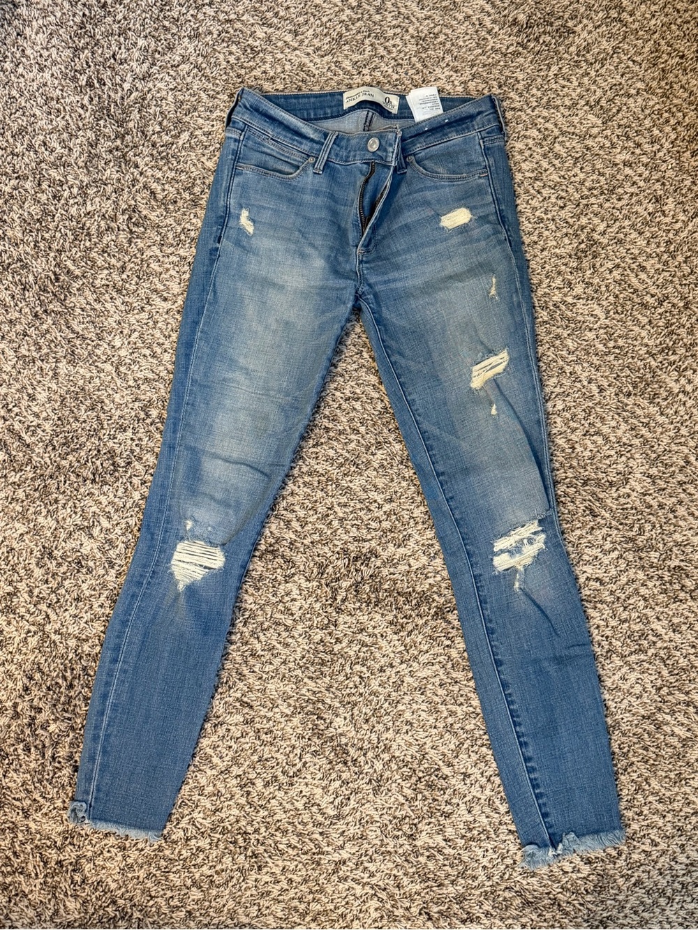 Abercrombie & Fitch Blue Distressed Skinny Jeggings